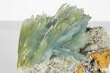 Blue Bladed Barite Crystal Clusters with Calcite - Morocco #184307-1